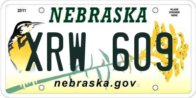NE license plate XRW609