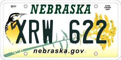 NE license plate XRW622