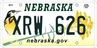NE license plate XRW626