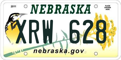 NE license plate XRW628