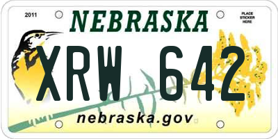NE license plate XRW642