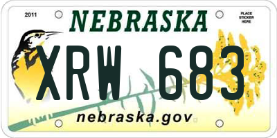 NE license plate XRW683
