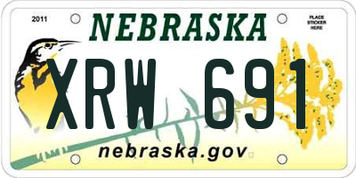 NE license plate XRW691