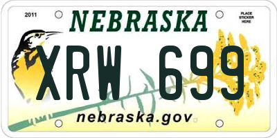NE license plate XRW699