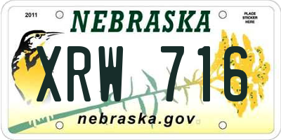 NE license plate XRW716