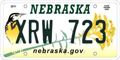 NE license plate XRW723
