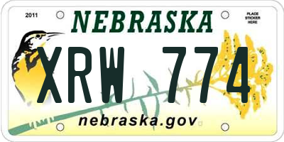 NE license plate XRW774