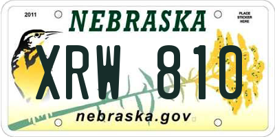 NE license plate XRW810