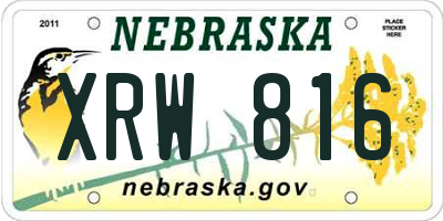 NE license plate XRW816