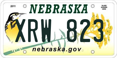 NE license plate XRW823
