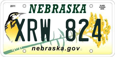 NE license plate XRW824