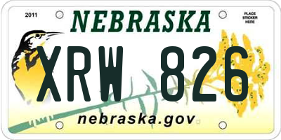 NE license plate XRW826