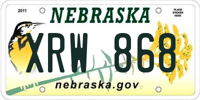 NE license plate XRW868