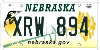 NE license plate XRW894