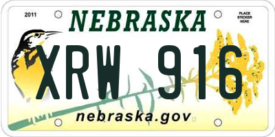 NE license plate XRW916