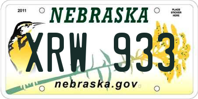 NE license plate XRW933