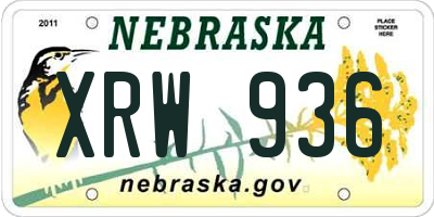 NE license plate XRW936