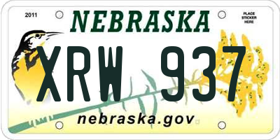 NE license plate XRW937