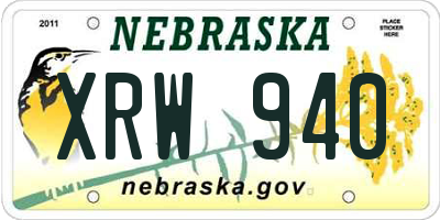 NE license plate XRW940