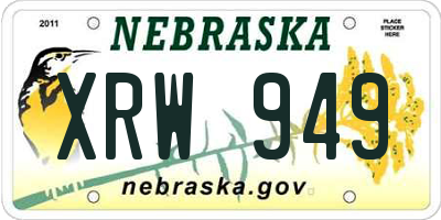 NE license plate XRW949
