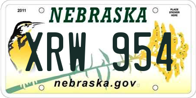 NE license plate XRW954