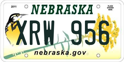 NE license plate XRW956
