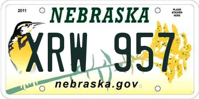 NE license plate XRW957