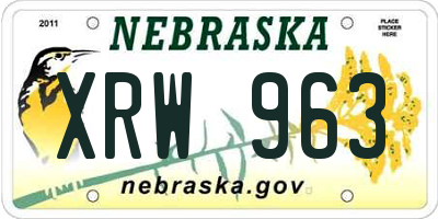 NE license plate XRW963