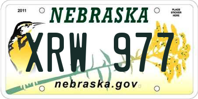 NE license plate XRW977