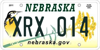 NE license plate XRX014