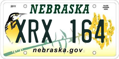 NE license plate XRX164