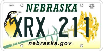 NE license plate XRX211