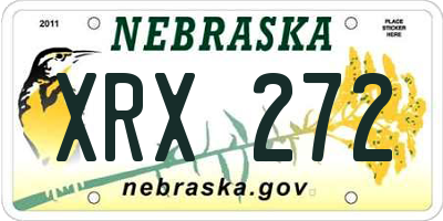 NE license plate XRX272