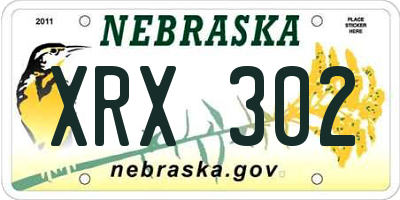 NE license plate XRX302