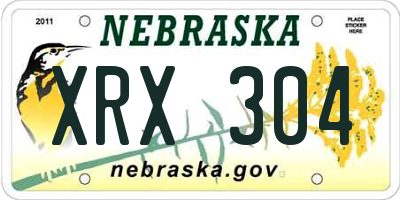 NE license plate XRX304