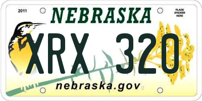 NE license plate XRX320