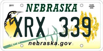 NE license plate XRX339