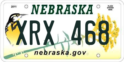 NE license plate XRX468