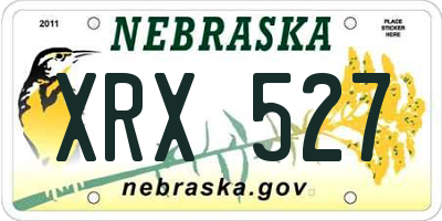 NE license plate XRX527