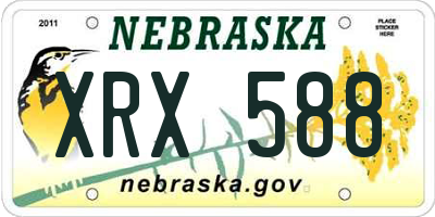 NE license plate XRX588