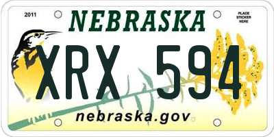 NE license plate XRX594