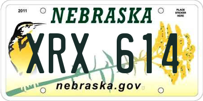 NE license plate XRX614