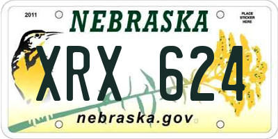 NE license plate XRX624