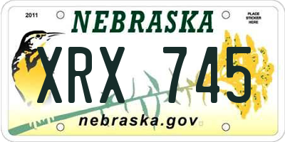 NE license plate XRX745
