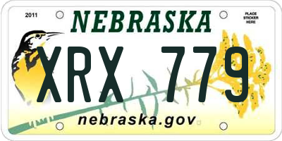 NE license plate XRX779