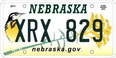 NE license plate XRX829