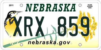 NE license plate XRX859