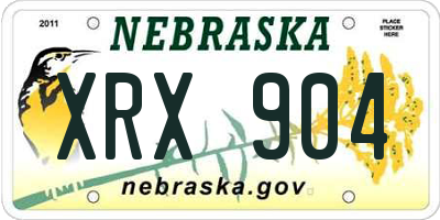 NE license plate XRX904