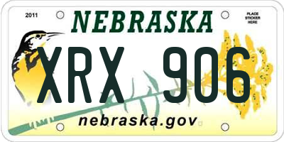 NE license plate XRX906