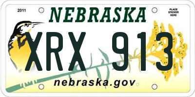 NE license plate XRX913